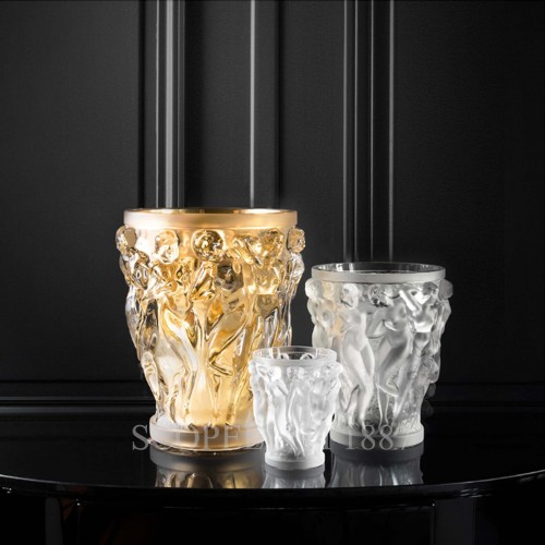 LALIQUE Bacchantes Small 크리스탈 화병 꽃병 Clear Lalique Bacchantes Small Crystal Vase Clear 01805