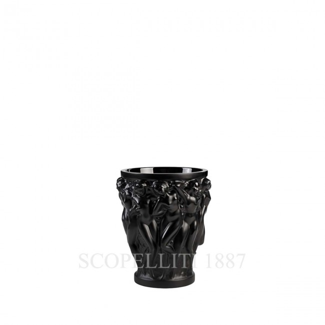 LALIQUE Bacchantes Small 크리스탈 화병 꽃병 블랙 Lalique Bacchantes Small Crystal Vase Black 01804