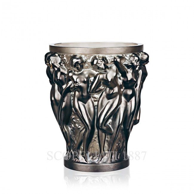 LALIQUE Bacchantes 크리스탈 화병 꽃병 브론즈 Lalique Bacchantes Crystal Vase Bronze 01797
