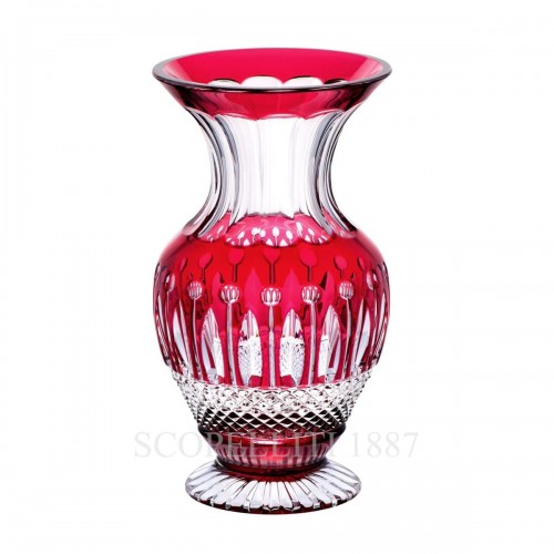 SAINT LOUIS Tommy Red 크리스탈 화병 꽃병 Saint Louis Tommy Red Crystal Vase 01674