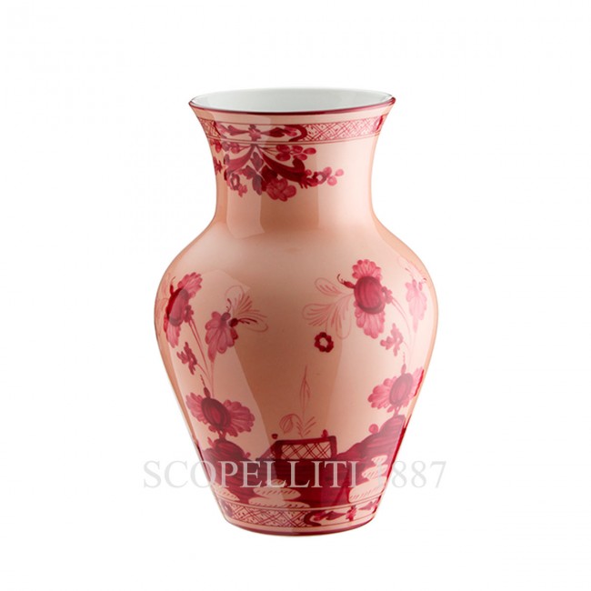 GINORI 1735 라지 Ming 화병 꽃병 오리엔트E Italiano Vermiglio Ginori 1735 Large Ming Vase Oriente Italiano Vermiglio 01469