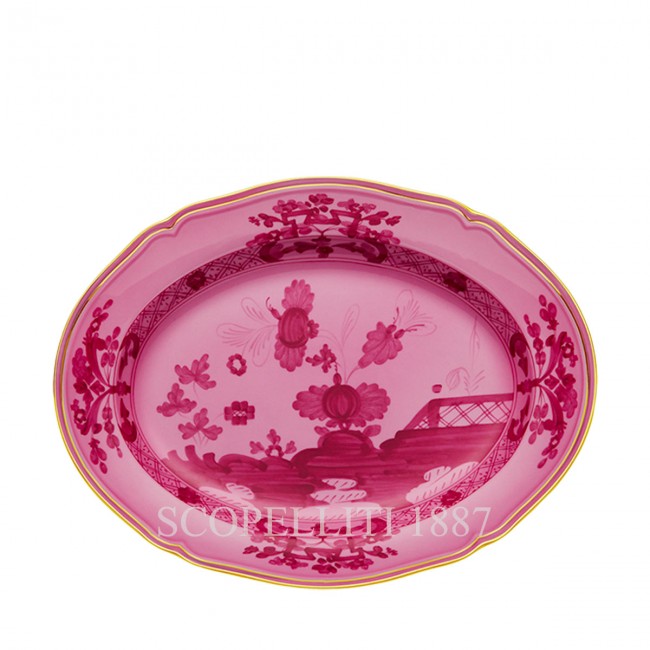 GINORI 1735 오발 플래터 Small 오리엔트E Italiano Porpora Ginori 1735 Oval Platter Small Oriente Italiano Porpora 01236