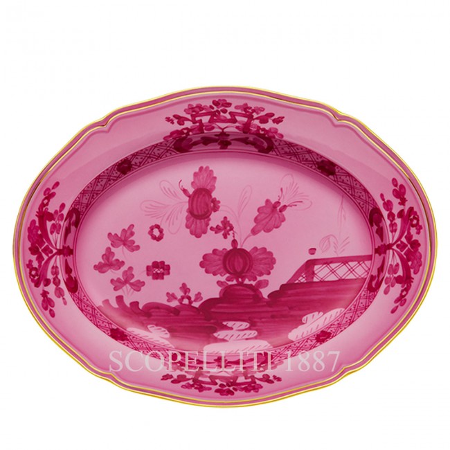 GINORI 1735 오발 플래터 라지 오리엔트E Italiano Porpora Ginori 1735 Oval Platter Large Oriente Italiano Porpora 01235