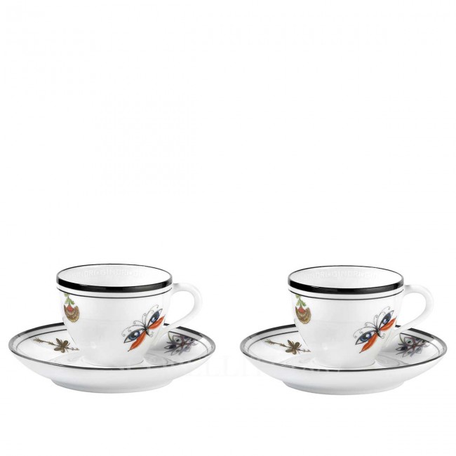 GINORI 1735 Ginori Gift Set of 2 커피잔S Arcadia 화이트 Ginori 1735 Ginori Gift Set of 2 Coffee Cups Arcadia White 01005