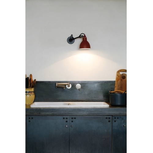 DESIGN OUTLET DCW E에디션S - 램프 그라스 N°304 벽등 벽조명 블랙 - RED - ROUND DESIGN OUTLET DCW EEDITIONS - LAMPE GRAS N°304 WALL LAMP BLACK - RED - ROUND 16521