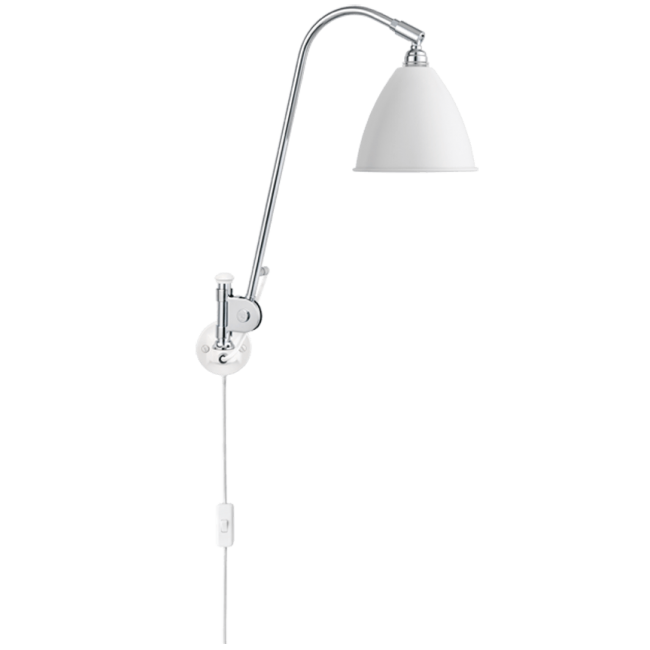 DESIGN OUTLET 구비 - BL6 벽등 벽조명 (스위치 버전) - 매트 화이트/크롬 DESIGN OUTLET GUBI - BL6 WALL LAMP WITH SWITCH - MATT WHITE/CHROME 16501
