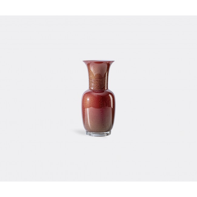 베니니 오팔INO 화병 꽃병 L red & 핑크 Venini Opalino vase  L  red & pink 00839