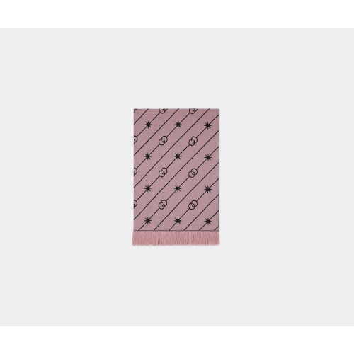구찌 Diagonal plaid 담요 블랭킷 핑크 Gucci Diagonal plaid blanket  pink 00310