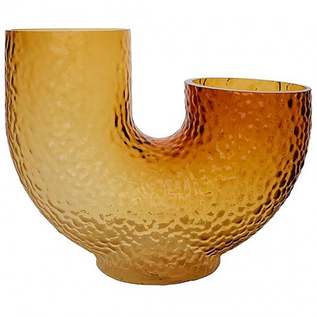 에이와이티엠 ARURA 미디움 글라스 화병 꽃병 Amber L34xW14xH26 CM AYTM ARURA Medium glass vase Amber L34xW14xH26 CM 08283