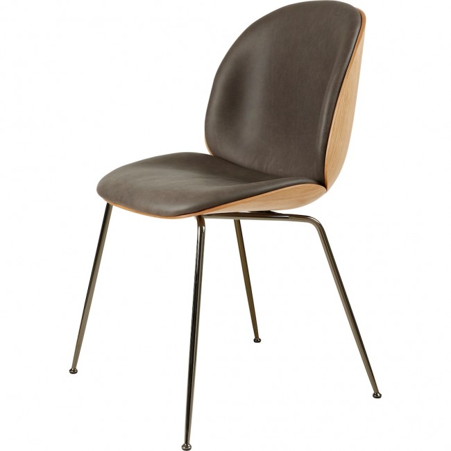 구비 BE이티엘E 3D Veneer 체어 의자 Oak/ 소프트 레더 Grey GUBI Beetle 3D Veneer Chair  Oak/ Soft Leather Grey 07953