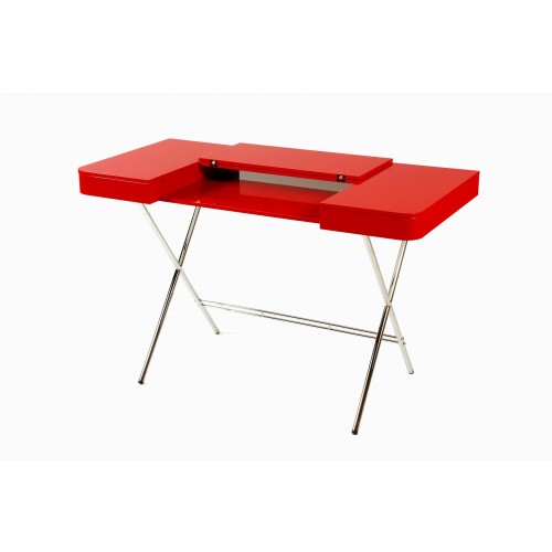 Adentro Cosimo Desk with Red 글로시 래커 Top by M아르코 Zanuso Jr. for 2017 00217