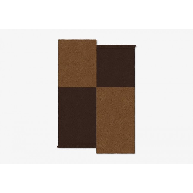 Marqqa 초콜렛/브라운 사각 스퀘어 Shape Out 러그 fro. 26226