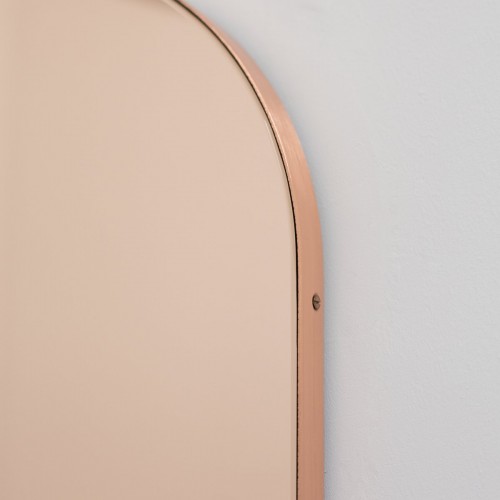 Alguacil & Perkoff Ltd. Arcus Arch Shaped 로즈 골드 Contemporary 거울 with A 코퍼 프레임 by Ltd 25447