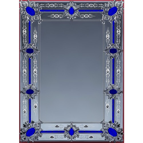 FRATELLI TOSI 19th Century 프렌치 Style Cannaregio Murano 글라스 거울 fro. 24987