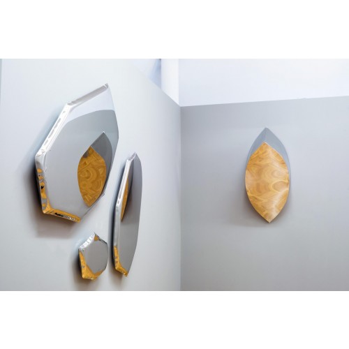 Zieta (Artist) Light 골드 Tafla C5 Sculptural Wall 거울 by 24723