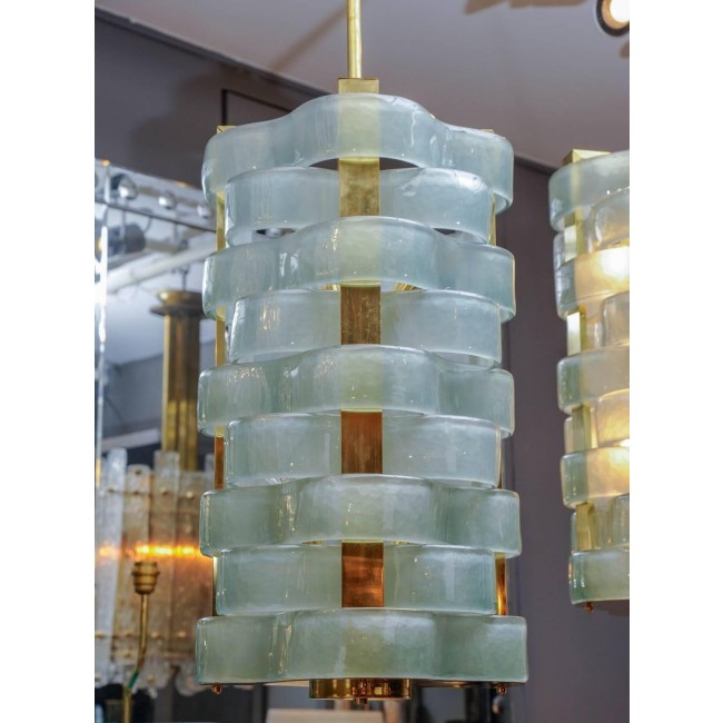Glustin 루미나IRES 브라스 Lantern with Murano 글라스 Ribbons by Creation 20865