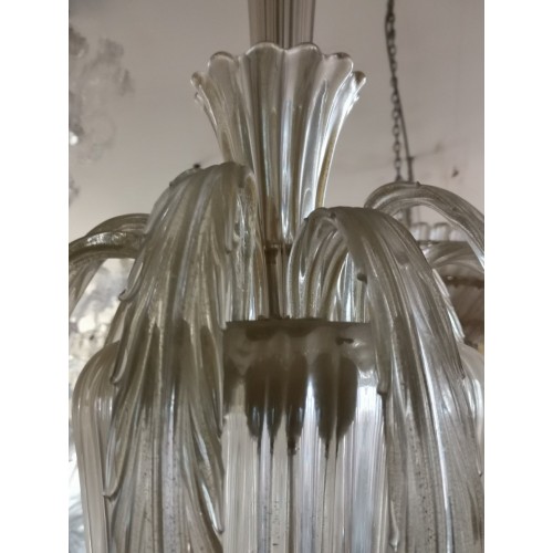 Vetreria Artistica Archimede Seguso Murano 글라스 Lamp with Leaves 20234