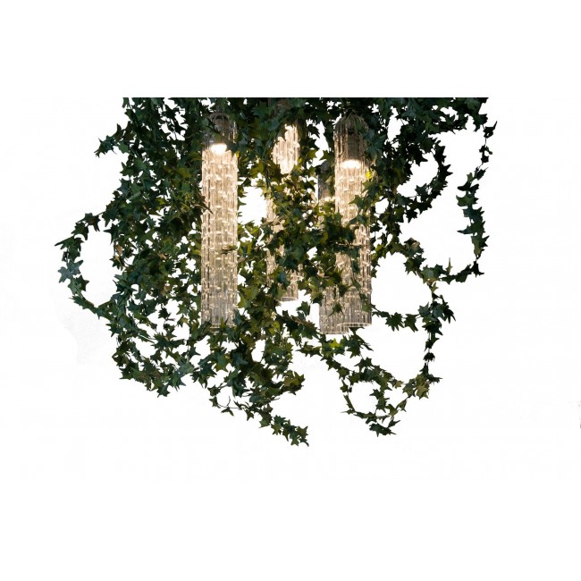 브이지NEWTREND 플라워 Power 천장등/실링 조명 with Murano 글라스 and 아티피셜 Ivy fro. 18596