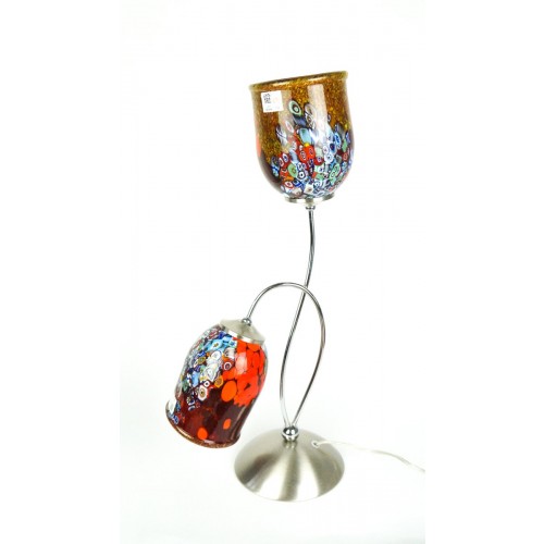Made Murano Glass 글라스 Lamp Red Murrina Millefiori fro. 17056