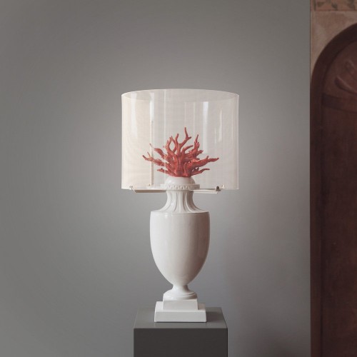 Les First 코랄LI Touch Lamp in 화이트 and Red fro. 16210