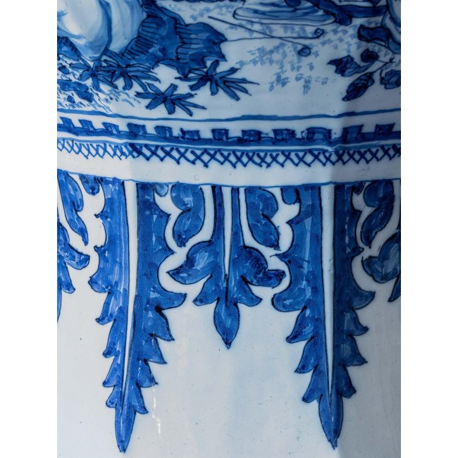 De Witte Ster Delft 라지 블루 and 화이트 테이블조명/책상조명 fro. Delftware 15978