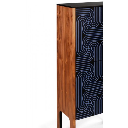 Coucou Manou / Nell Beale 다크 블루 Four Door Loop Cabinet by 14558