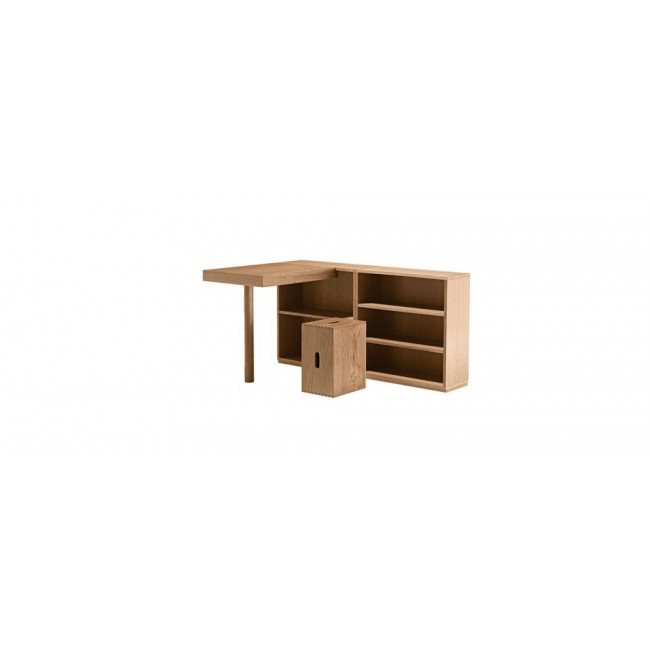 까시나 Lc16 Writing Wood Desk and 선반 by Le Corbusier for 13269