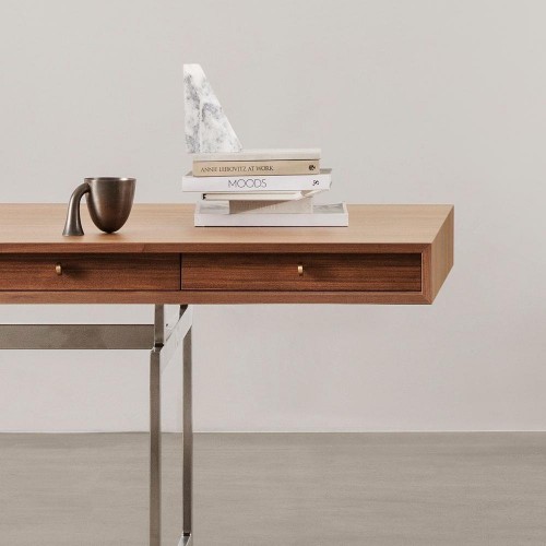 Joe Colombo Office Desk in Wood and Steel by Bodil Kjaer 13266