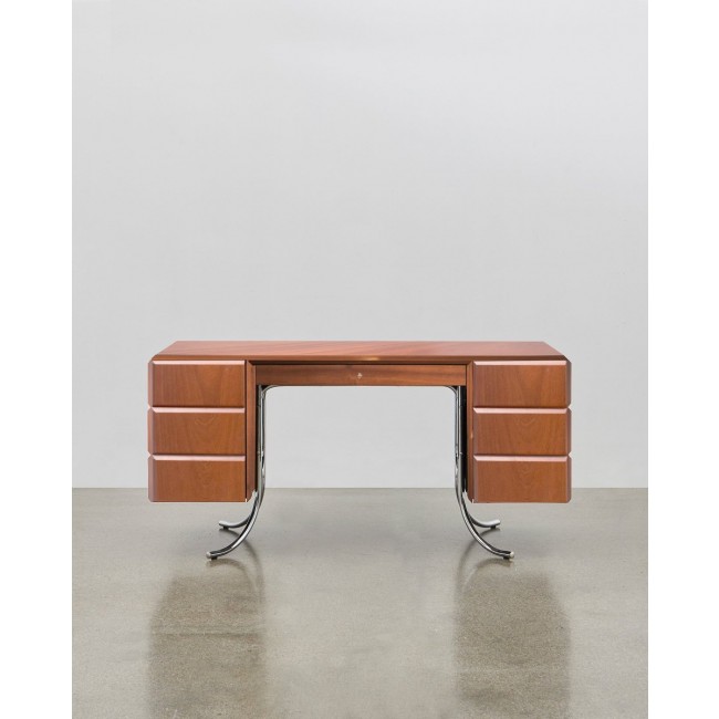 PH Furniture & Pianos Office Desk 크롬 마호가니 Venee Red 사틴 Matte Solid Wood Edges 13260