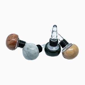 피암METTAV Home 컬렉션 Marble and Acrylic 글라스 샴페인 Bottle Stoppers fro. Set of 4 13151