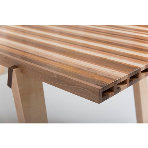 Passaro Edizioni Alveo 테이블 in 멀티컬러ED Solid Honeycomb Wood 12694