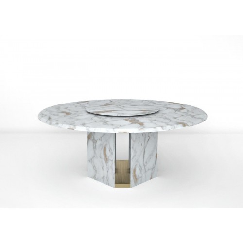 Design M Round Marble Delos 다이닝 테이블 by Giorgio Bonaguro for 12241