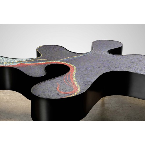 Mermelada Estudio One-of-a-kind Mosaic 로우 테이블 by Katharina Welper Brazil 2014 09514