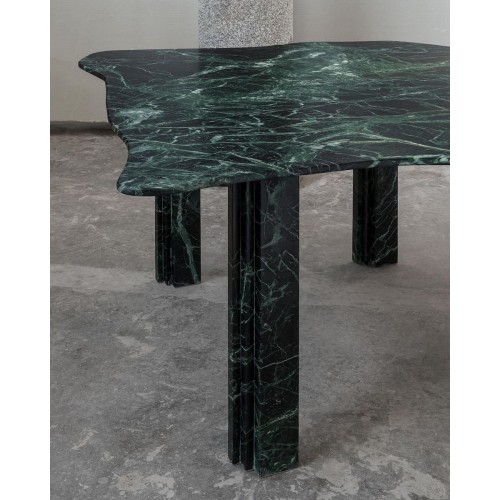 Orma Sculptural 그린 Marble 커피 테이블 by Lorenzo Bini 09388