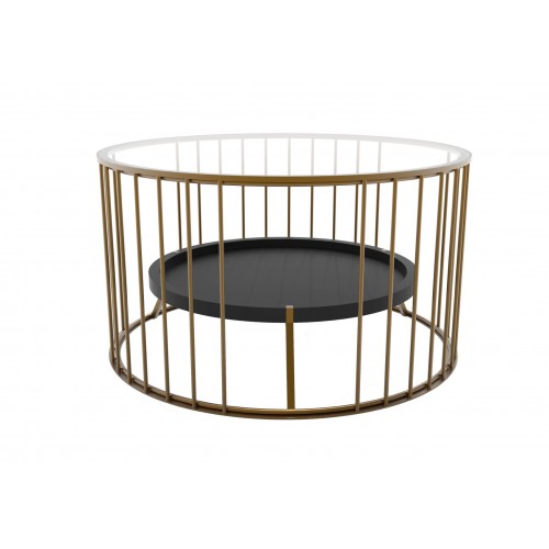 Brass Brothers & Co. Round Cage 커피 테이블 by Niccolo de Ruvo for 브라스 09120