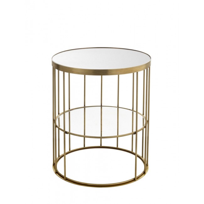 Brass Brothers & Co. Round Tall Cage 커피 테이블 by Niccolo De Ruvo for 브라스 08938