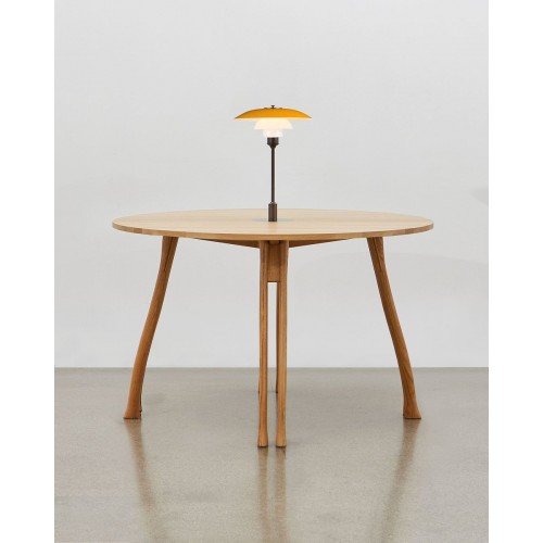PH Furniture & Pianos Axe 테이블 네추럴오크 Legs Veneer 접시 화이트 3 ½ - 2 Lamp 08821