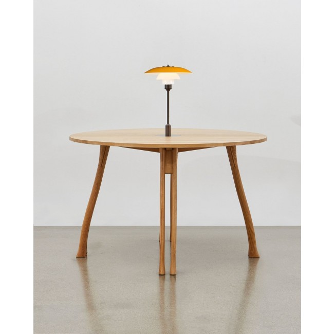 PH Furniture & Pianos Axe 테이블 네추럴오크 Legs Veneer 접시 화이트 3 ½ - 2 Lamp 08821