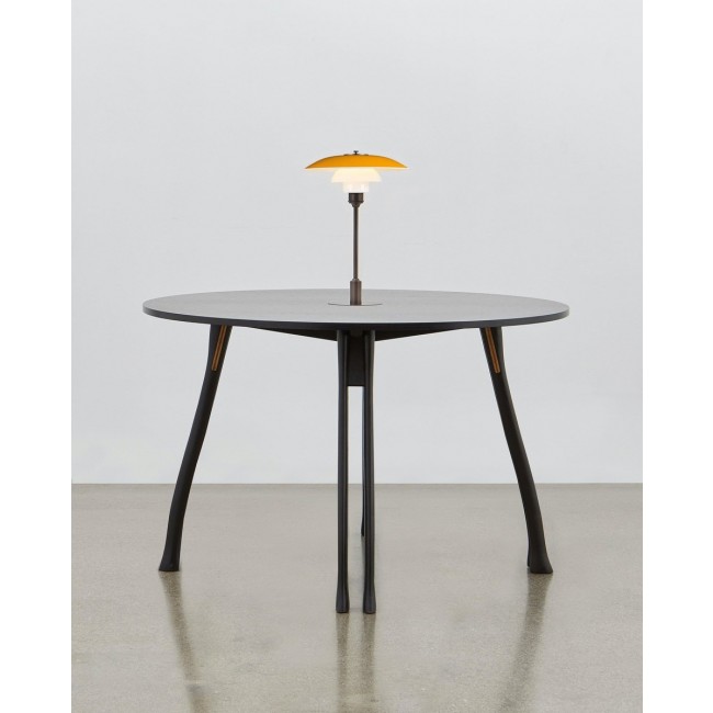 PH Furniture & Pianos Axe 테이블 블랙 오크 Legs Veneer 접시 옐로우 3 ½ - 2 Lamp 08820