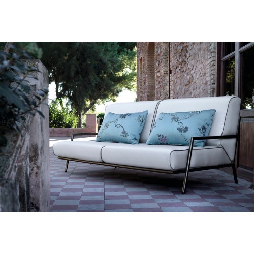 CA Spanish Handicraft Iron 패브릭 & 브론즈 Colored 2-Seat Sofa by Jacobo Ventura for 05593