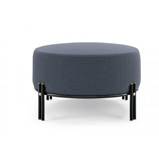 Pradi Handicraft Upholstered 벤치 With 메탈 Legs & Details 04529