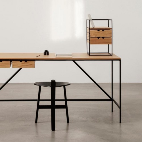 Hille Cache Desk ORISER in Wood and Steel by Paul McCobb for Karakter 03512