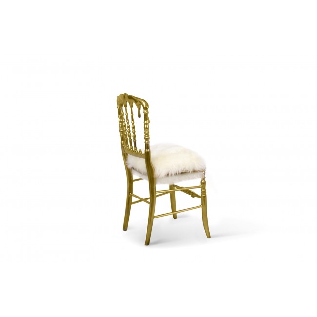 BDV Paris Design furnitures Emporium 골드 접시D 체어 의자 with Fur Seat fro. 02622