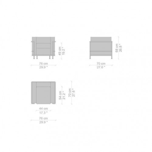 까시나 모델 Lc2 Poltrona 체어 의자 by Le Corbusier Pierre Jeanneret & 샬롯 Perriand for 02216