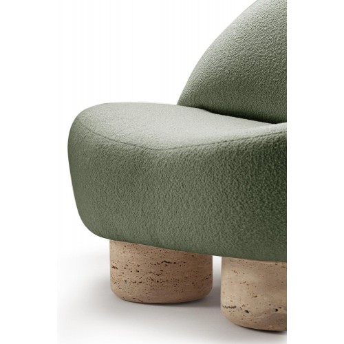 Collector Hygge 암체어 팔걸이 의자 Celadon Boucle by Saccal Design House for 01494