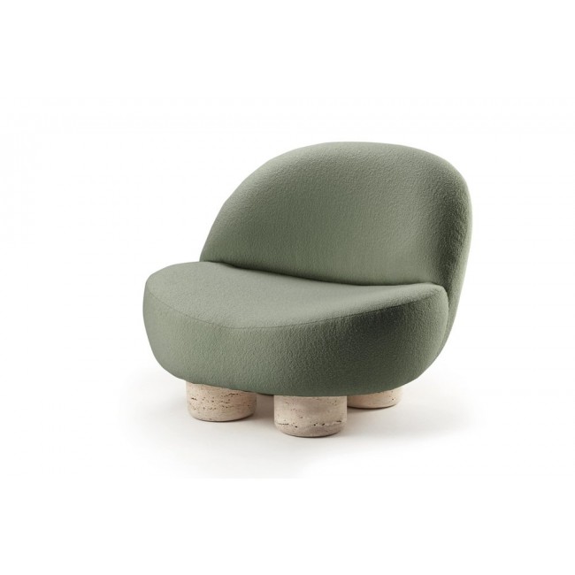 Collector Hygge 암체어 팔걸이 의자 Celadon Boucle by Saccal Design House for 01494