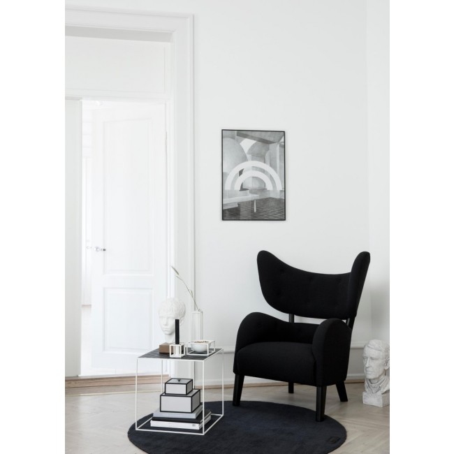 Mogens Lassen 네추럴오크 My Own 체어 의자 라운지체어 in 오렌지 Raf Simons Vidar 3 패브릭 바이라센 01280