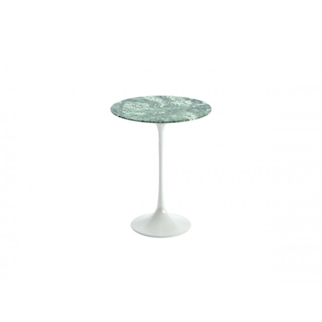 놀 사리넨 튤립 사이드 테이블 - 41cm Round 마블 블랙 Base Knoll Studio Saarinen Tulip Side Table Marble Black 04036