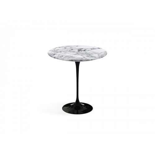 놀 사리넨 튤립 사이드 테이블 - 51cm Round 마블 블랙 Base Knoll Studio Saarinen Tulip Side Table Marble Black 03881