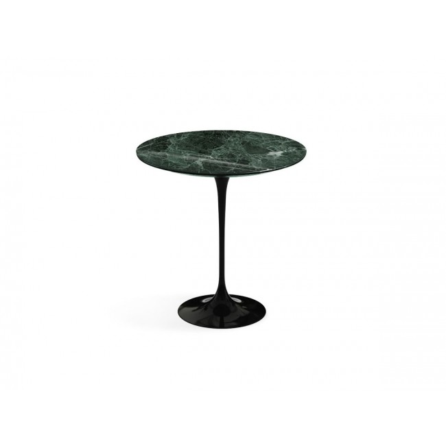 놀 사리넨 튤립 사이드 테이블 - 51cm Round 마블 블랙 Base Knoll Studio Saarinen Tulip Side Table Marble Black 03881